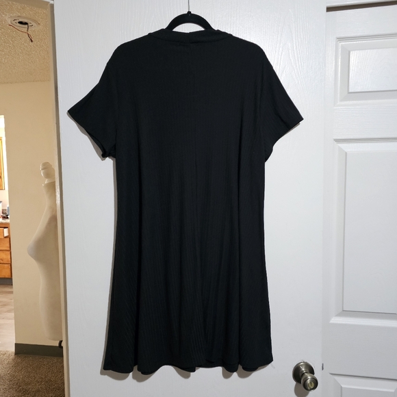 Vibe Sportswear Tshirt Dress Short Sleeve Pullon Black Above Knee Womens 2X - Picture 5 of 11